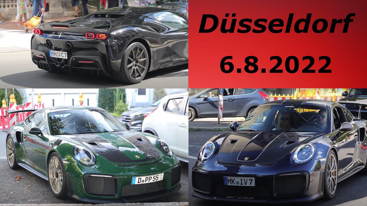 Carspotting Highlights Düsseldorf 6.8.2022!!!(2x GT2RS, SF90, 2x F12...)