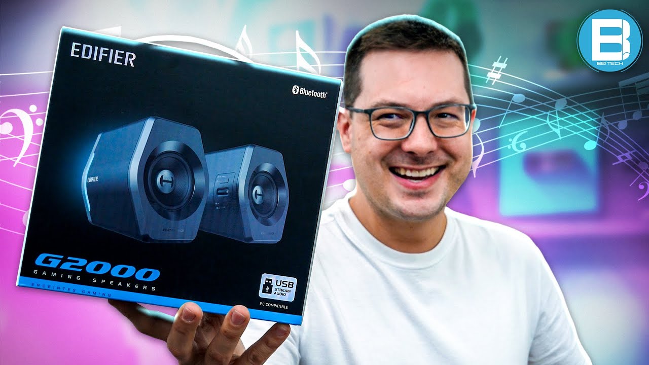 CAIXA GAMER com som INCRÍVEL!! que BELA SURPRESA! Unboxing Edifier G2000
