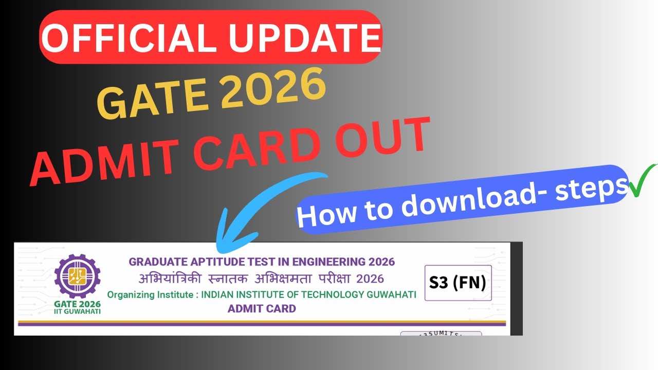 GATE Admit card out 🔥| Download step by step | Important Exam instructions . #gate #admitcard
