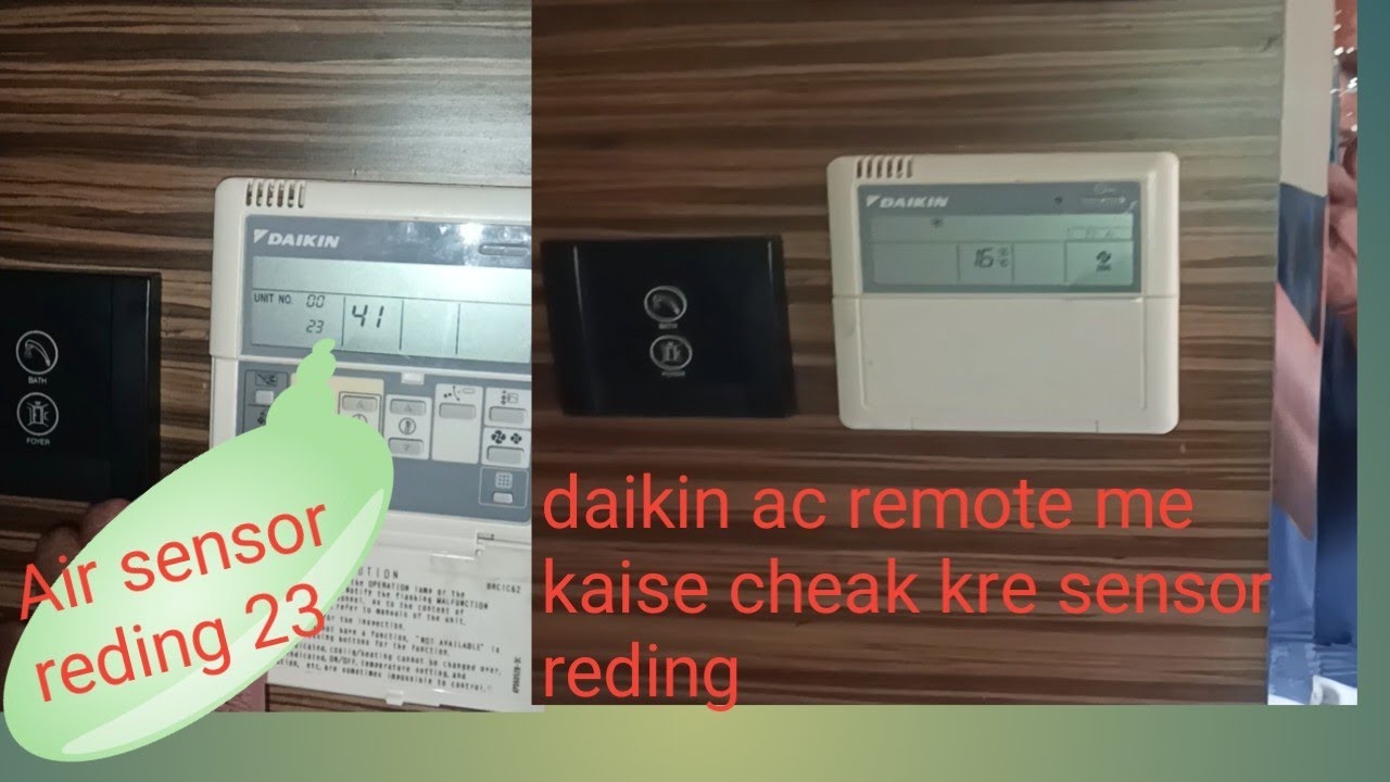 daikin ac remote me kaise cheak kre sensor reding setting mode vrv x