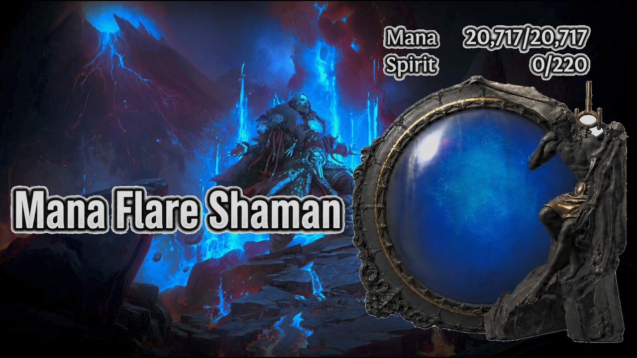 The 20k Mana Flare Shaman. One-shot the game | PoE2 Runes of Aldur Build guide.