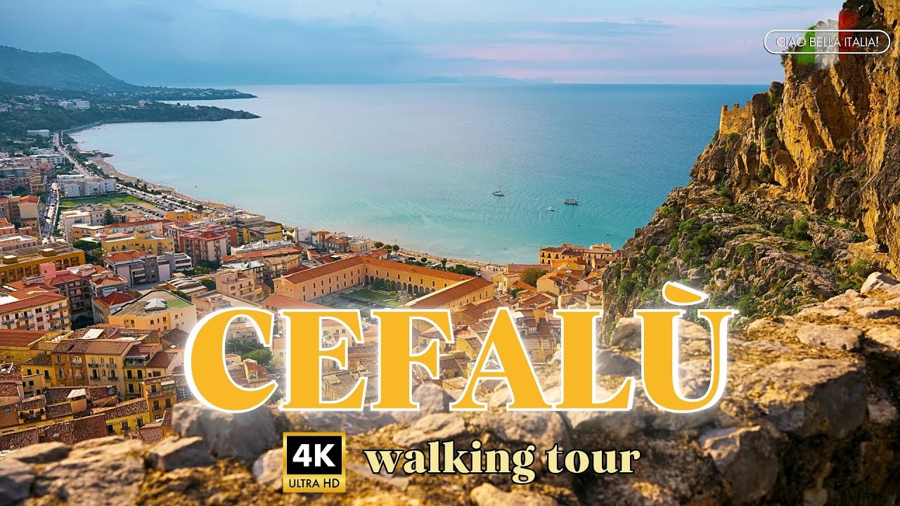 Cefalù Walking Tour Italy 2025 🇮🇹 Sicily's most beautiful town 😍 4K UHD 60fps with Captions