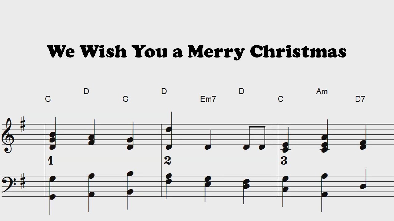 We Wish You a Merry Christmas - Christmas - Piano sheet music