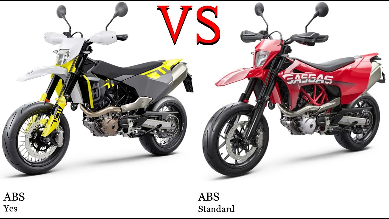 Husqvarna 701 Supermoto vs GAS GAS SM 700 Test specification comparison