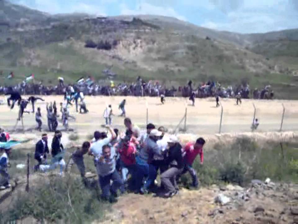 فيديو عبور الفلسطينيين الى مجدل شمس