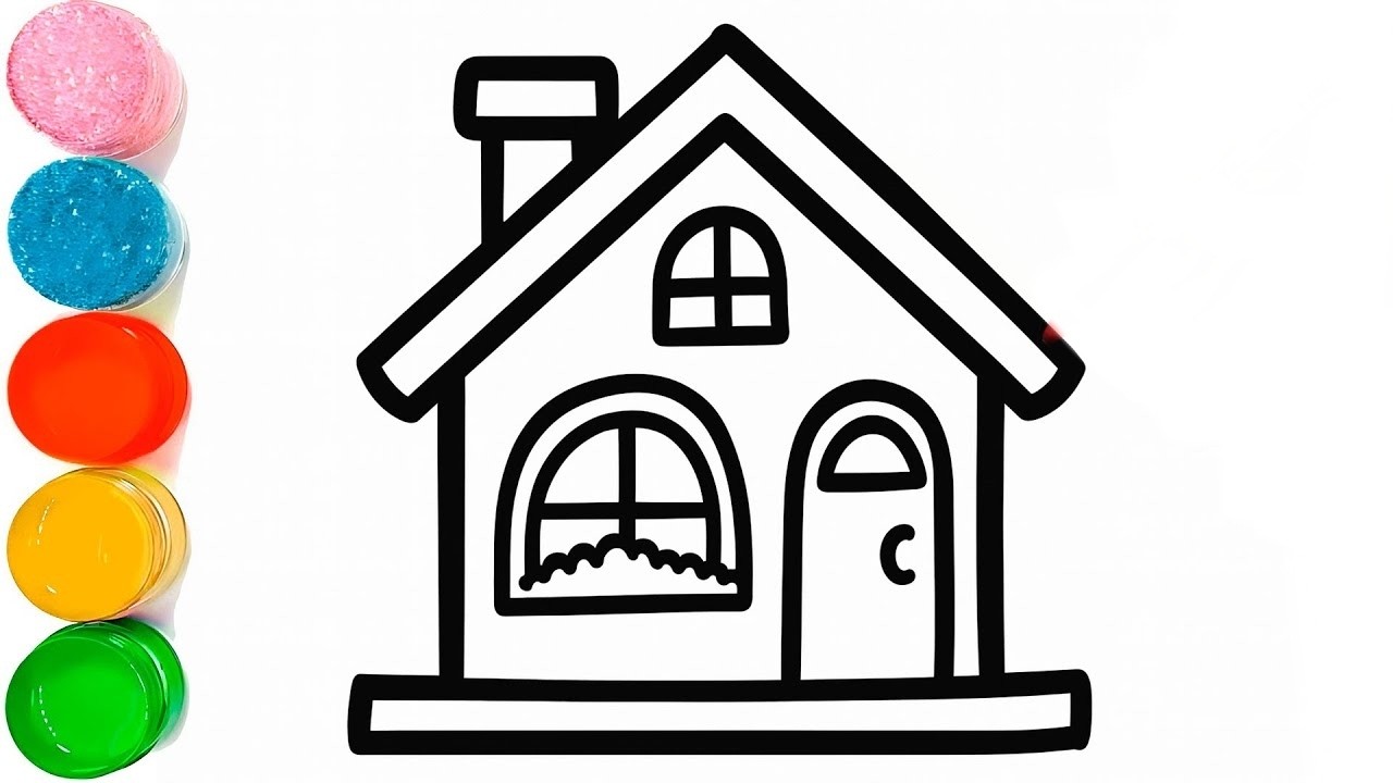 How to Draw a House | House Drawing | How to Draw a Easy Shape House Step by Step | Easy Drawing
