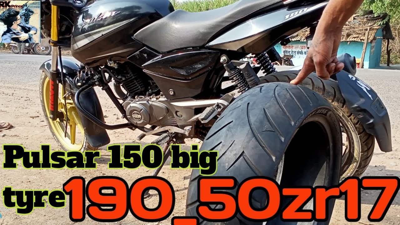 Pulsar 150 big tyre-190_50zr_17 install🔥