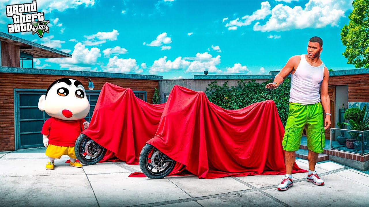 Franklin Gifts Shinchan the Fastest Kawasaki ZX10R in GTA 5