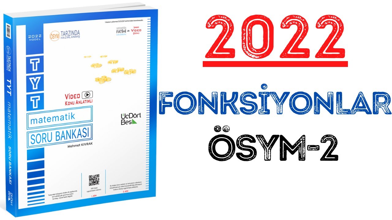 (2022)345 TYT MATEMATİK | FONKSİYONLAR ÖSYM-2 | #yks2022 #tyt2022 #2022tayfa #345