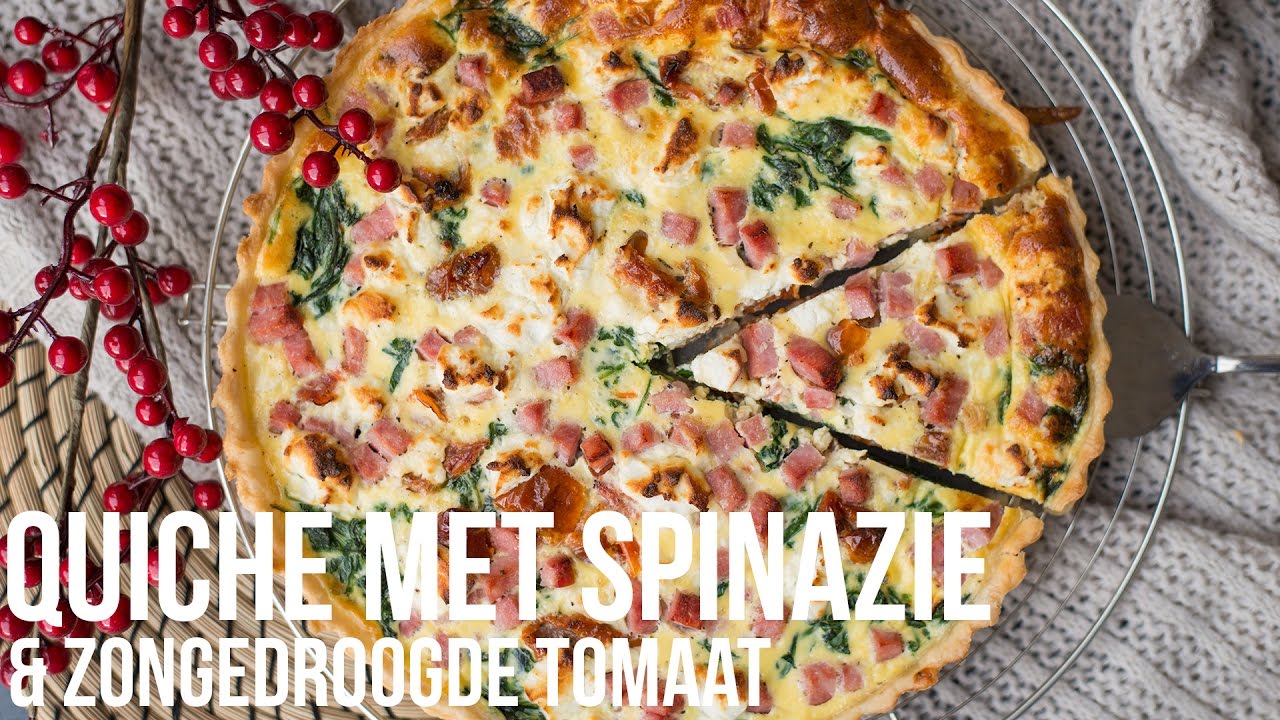 RECEPT: Quiche met spinazie en zongedroogde tomaat | OhMyFoodness
