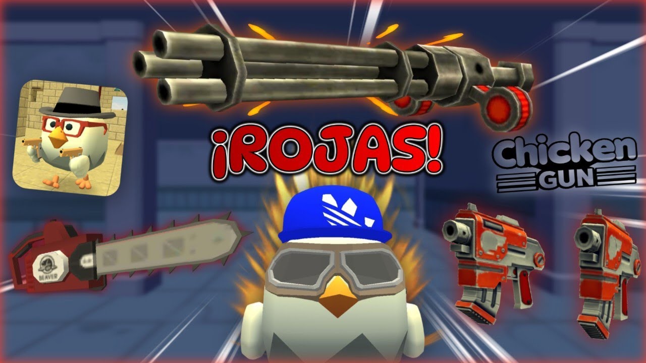 😱Jugué SOLO con ARMAS ROJAS 🔴💀En Chicken Gun |J.R CRACK