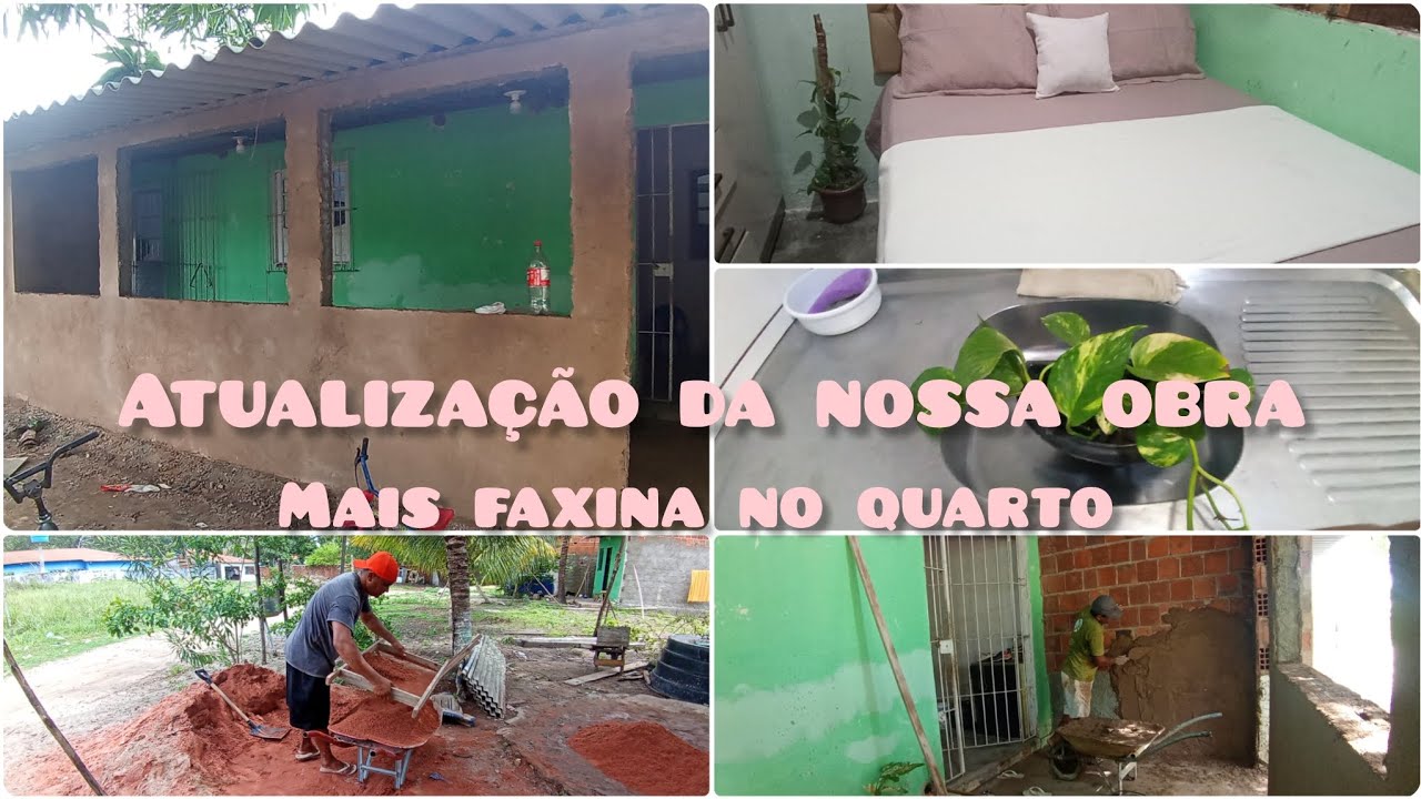 Mostrando pra vocês como que está ficando nossa obra 🙏mais faxina no quarto lavei muita louça 