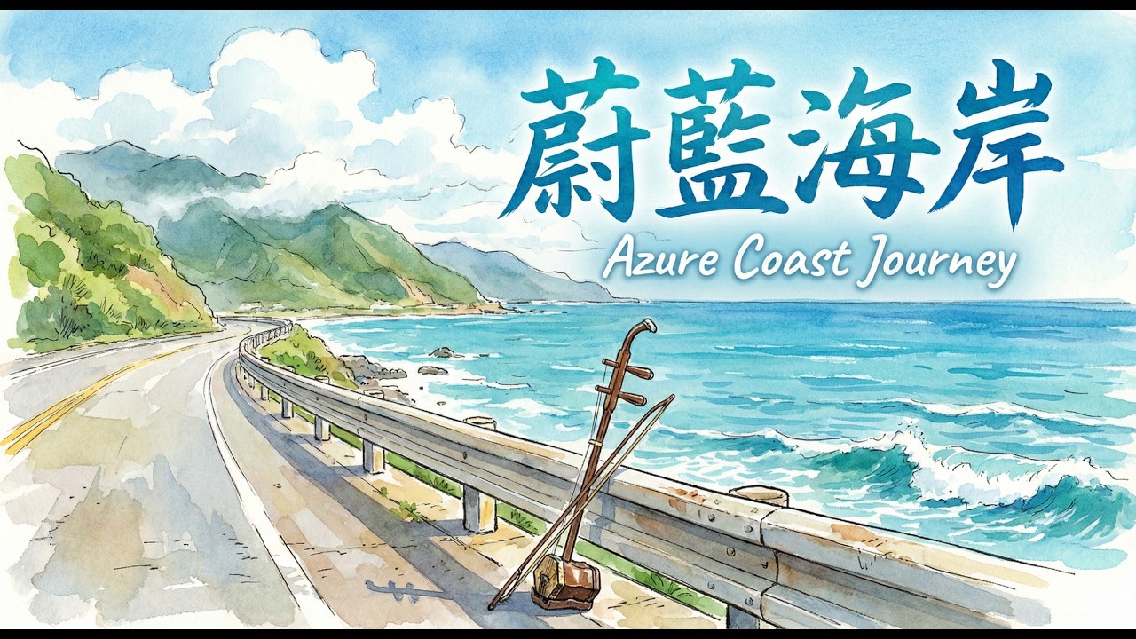 1 Hour Erhu Music 🇹🇼 一小時二胡 | 蔚藍海岸 Azure Coast | 懷舊 Nostalgia | Relax, Sleep, and Reading | BGM