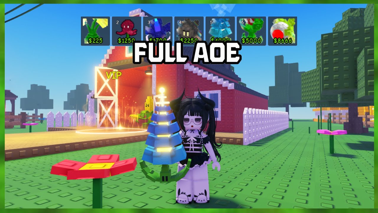 Mình sử dụng đội hình full AOE trong garden tower defens | [roblox]