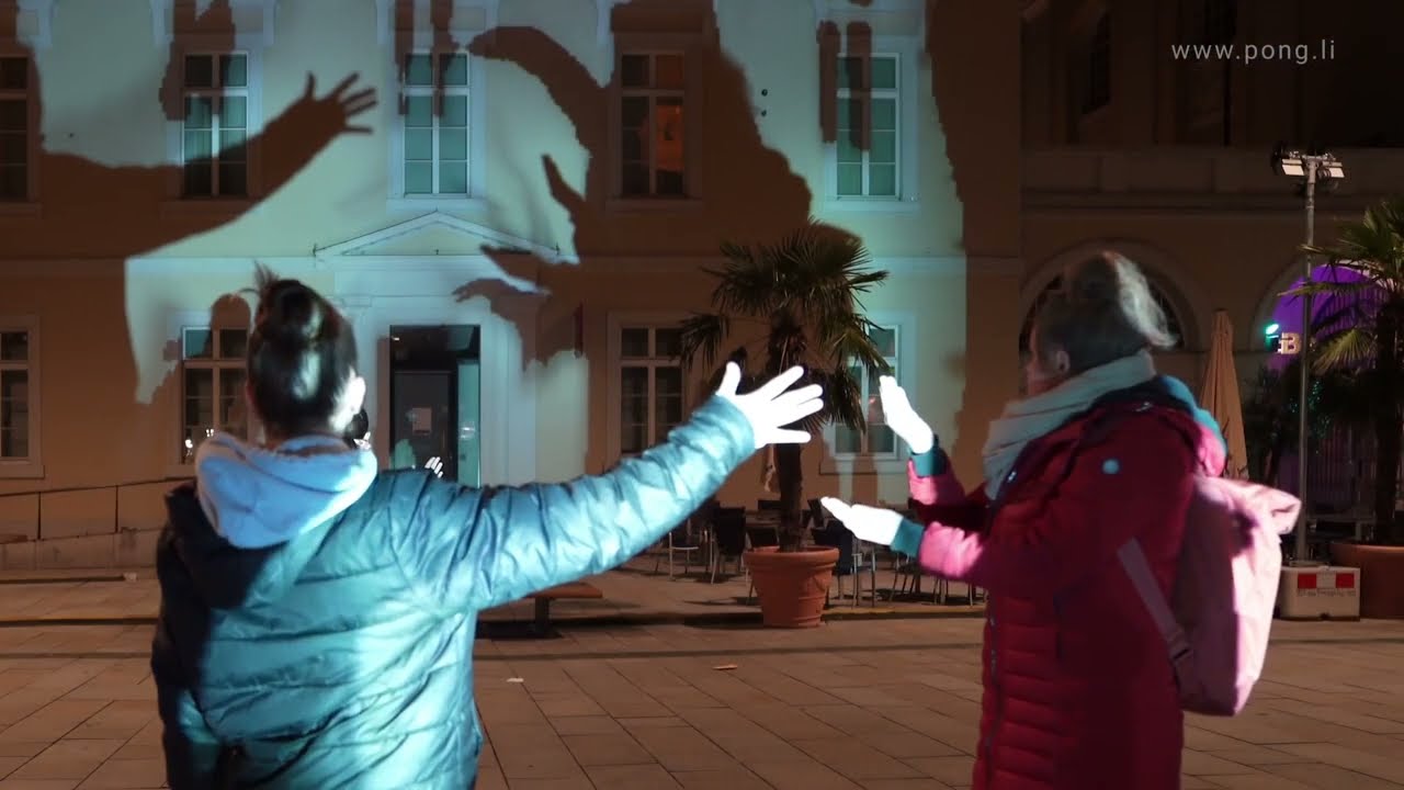 Dropshadow 2(.)1 - Interactive video installation in the center of Karlsruhe