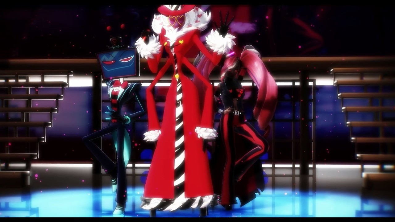 [MMD - Hazbin Hotel] Under Our Spell -- The Vees: Vox, Valentino, Velvette