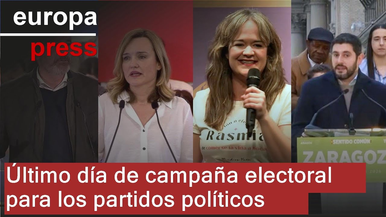 &Uacute;ltimo d&iacute;a de campa&ntilde;a electoral para los partidos pol&iacute;ticos de Arag&oacute;n