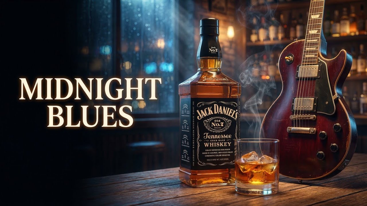 🔥 LIVE 5 Hours Midnight Chicago Blues by the Fireplace