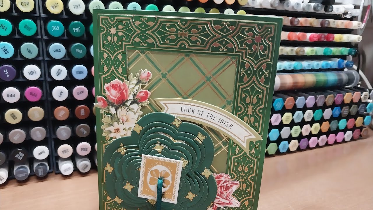 Набор для киригами Anna Griffin Shamrock, трафареты для тиснения тиснением по металлу, давайте сд...