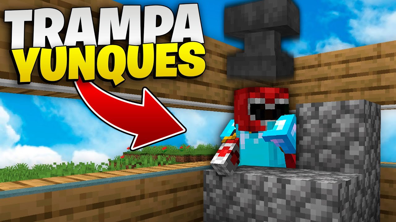HICE una TRAMPA con YUNQUES en Minecraft ⚒️