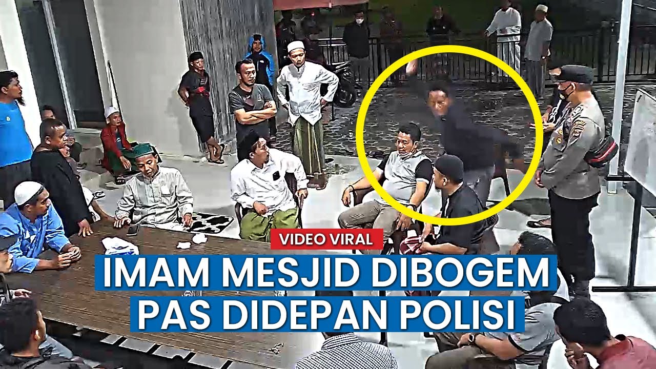 Viral, Detik - detik Imam Masjid Dibogem OTK Di Depan Polisi