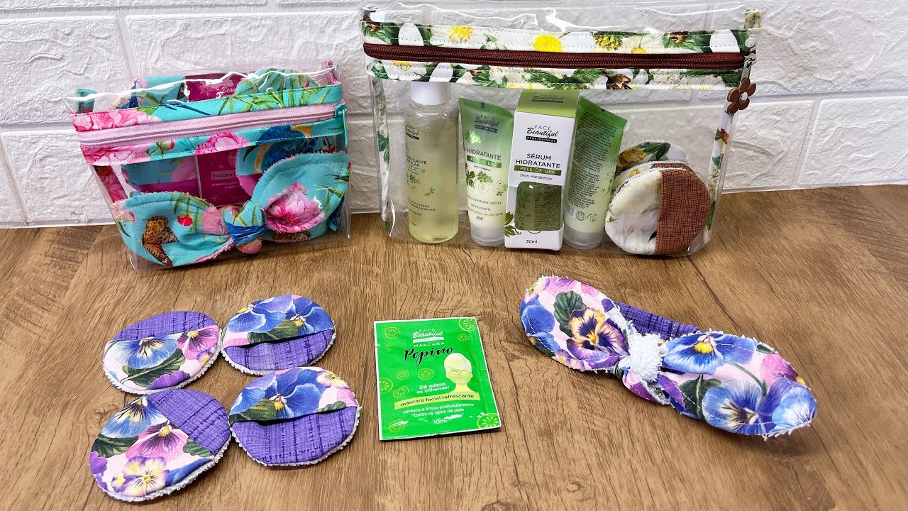 Como fazer KIT SKIN CARE Fácil - Dia da Mães - Costura Criativa - por @tucaensina