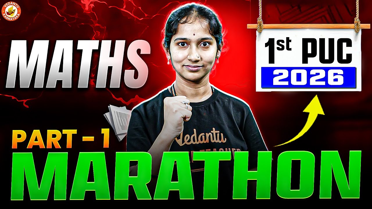 Maths Marathon 🔥 Part 1 | 1st PUC Maths | Vaishnavi Ma’am