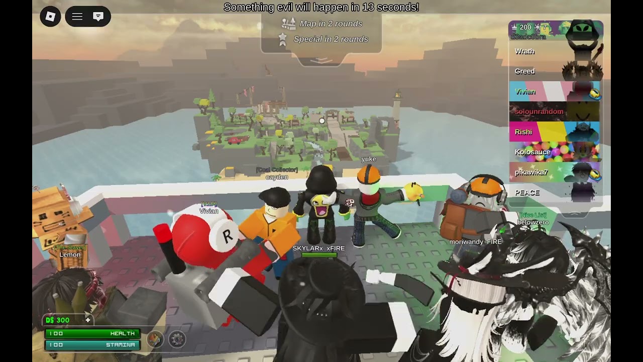 BEATING A ROUND OF SOMTHING EVIL WILL HAPPEN WHILE DOING NOTHING