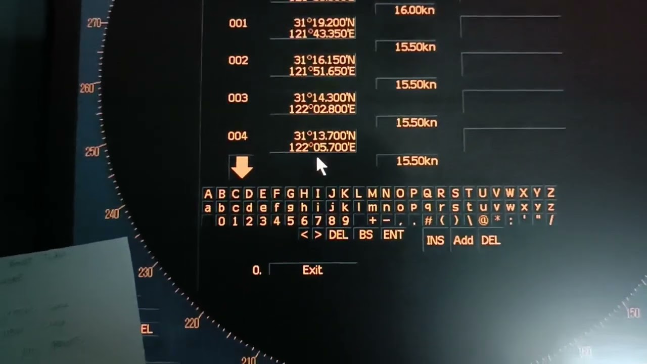 (MV Star Express) Making Route and Save (RADAR ARPA) (JRC) for reference only
