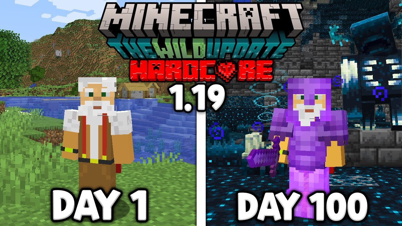 T&oacute;m Tắt 100 Ng&agrave;y Minecraft 1.19 Sinh Tồn Si&ecirc;u Kh&oacute; Warden Thật Đ&aacute;ng Sợ !!