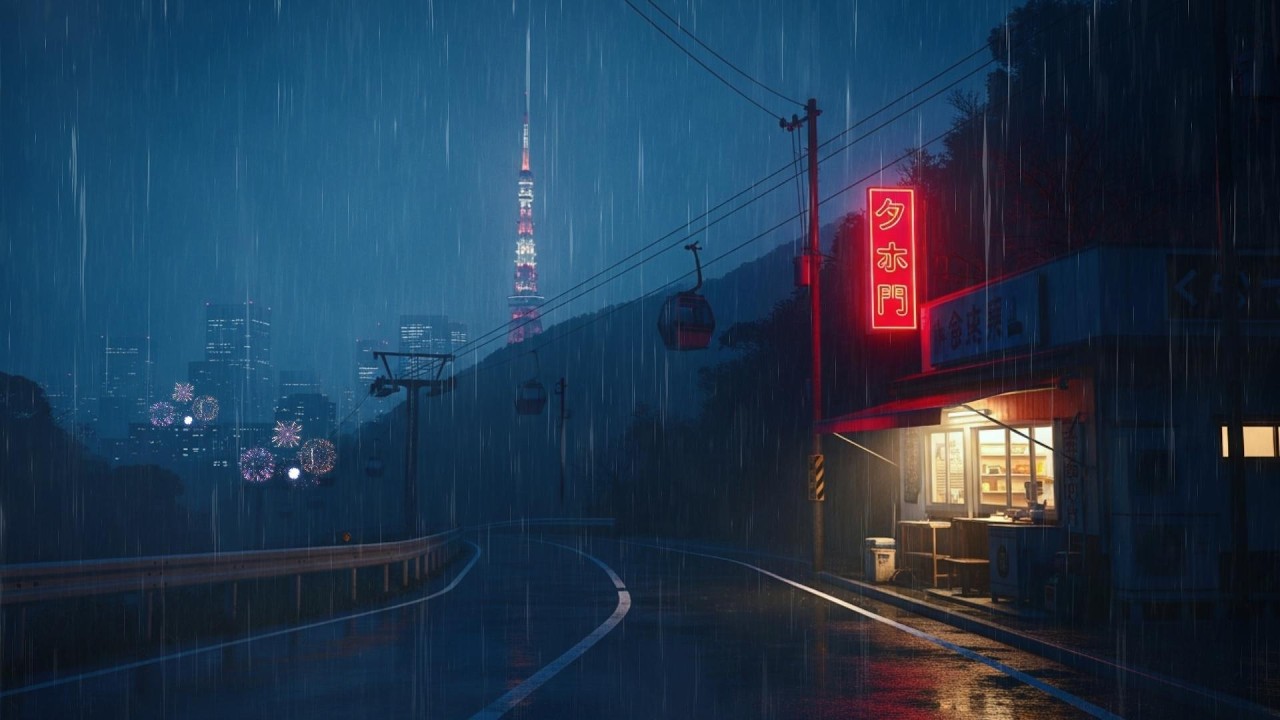 Tokyo Retro Rain Lofi 🌧️ 90s Lofi Hip Hop for Deep Sleep & Relaxation | Cozy Rain Night