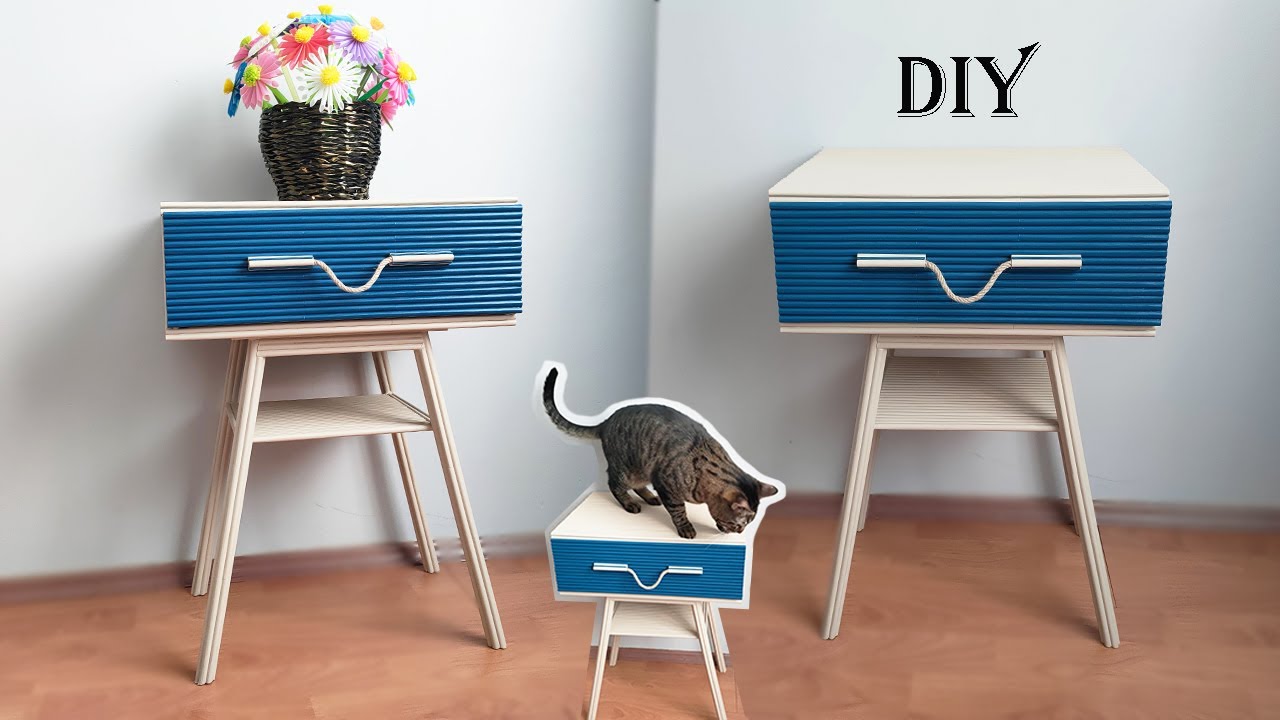 From Trash to Treasure: Waste Paper Transforms into Furniture - DIY Bedside Table