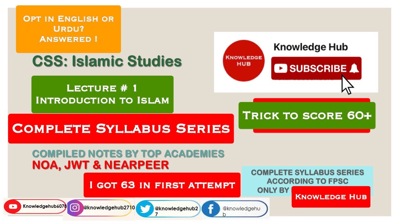 Введение в ислам | Дин против религии | Значение дина в исламе | CSS Islamiyat