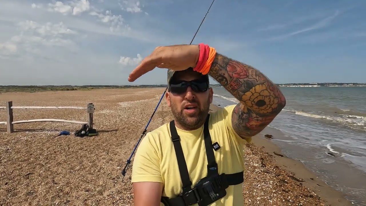 Sea Fishing UK | Fishing Sandwich Bay for Bass on a Very Hot Day | Short Session