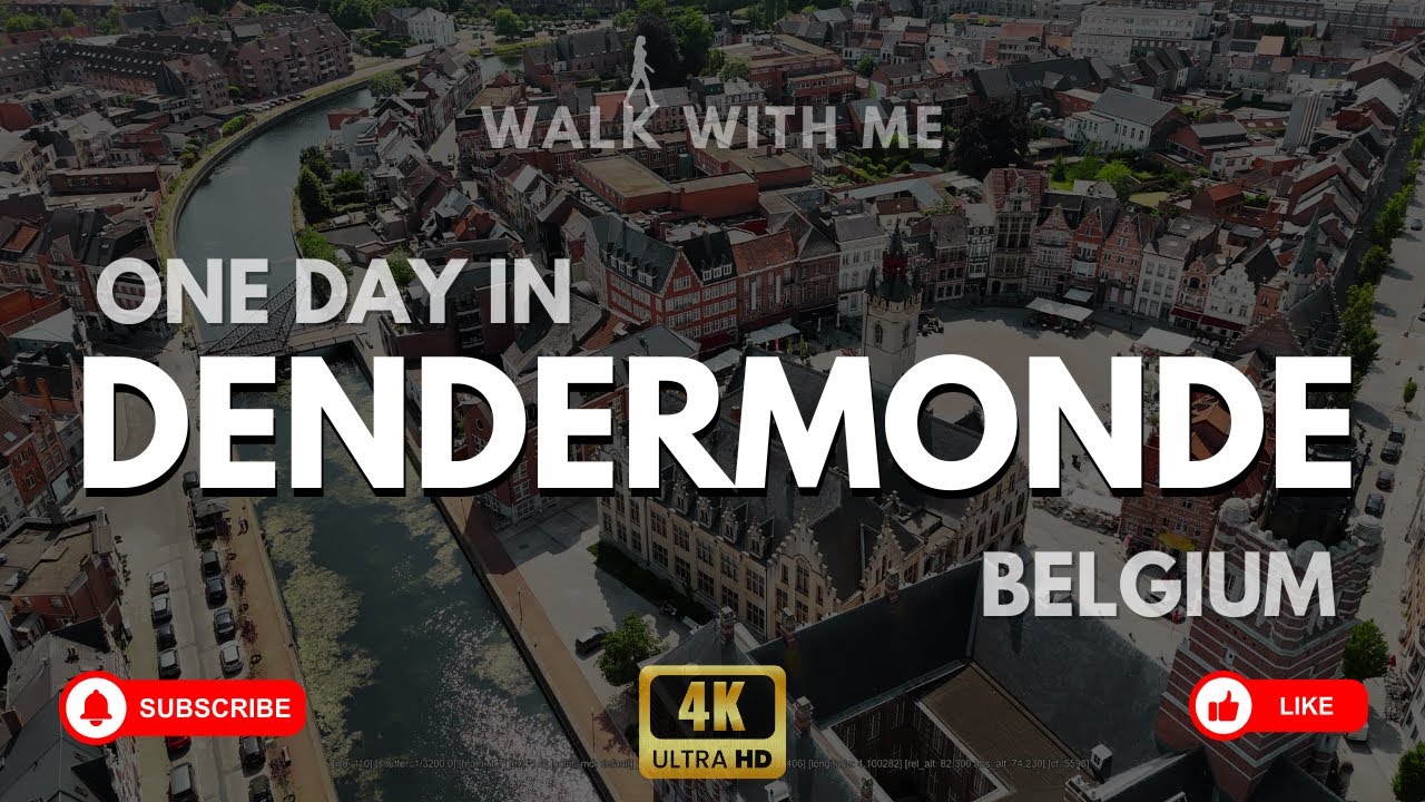 🇧🇪 [4K] Exploring DENDERMONDE - Discover Belgium | Walking Tour with Captions | drone footage