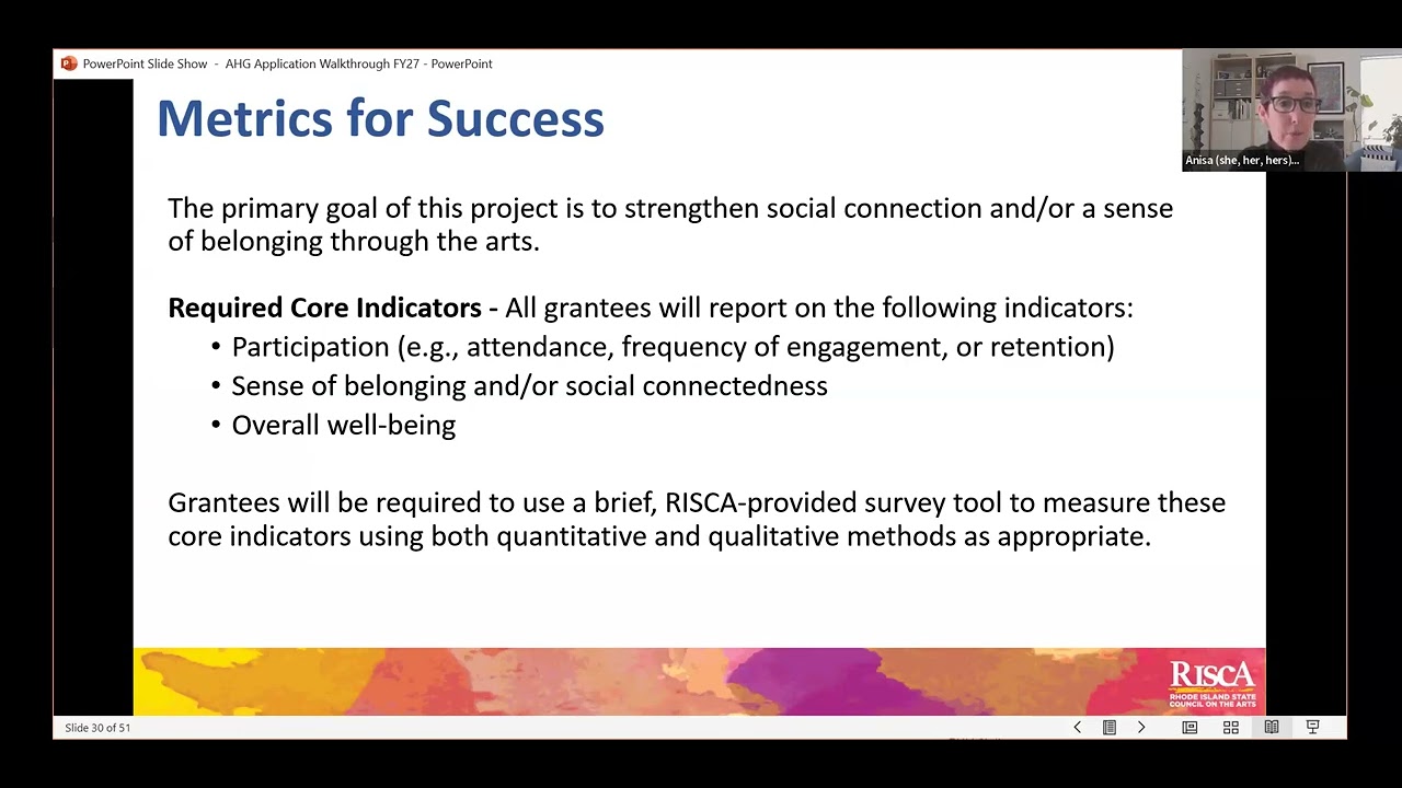 Arts and Health Grant Application Walk Through- spring 2026