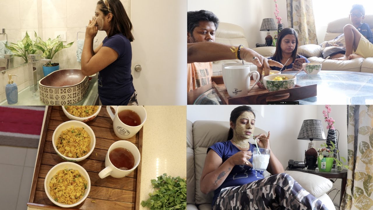 Indian mom morning routine -  morning skin care/lunch/households
