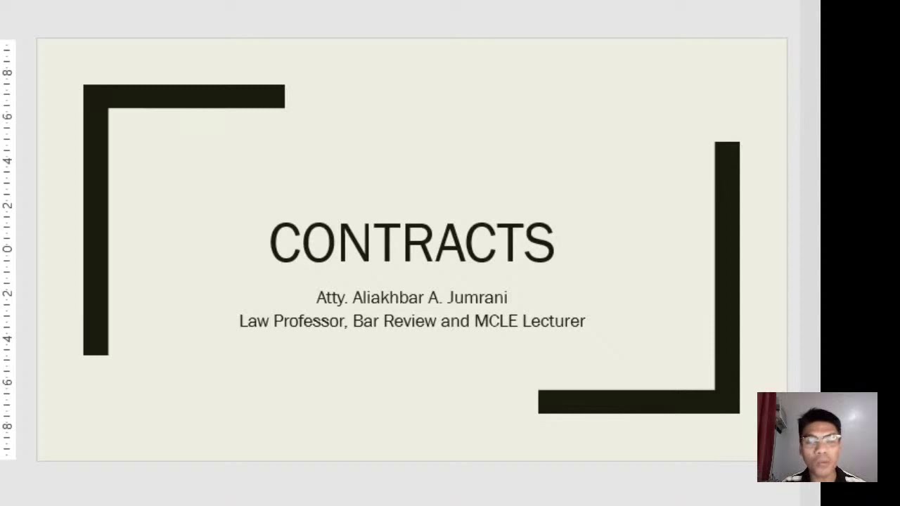 Saved Live Lecture of Obligations and Contracts Par 2: Contracts