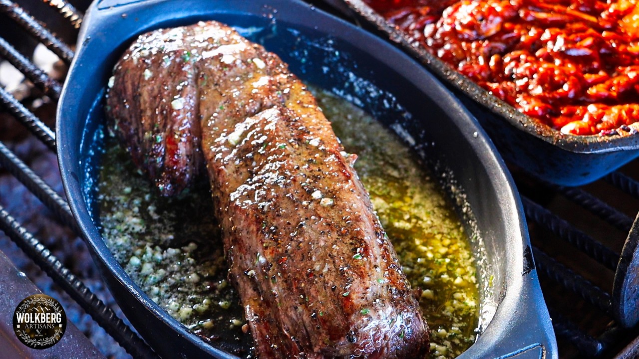 Oupa Percy's Favourite Steak dinner on the Braai | Beef Fillet & Garlic Butter | Tenderloin Recipe