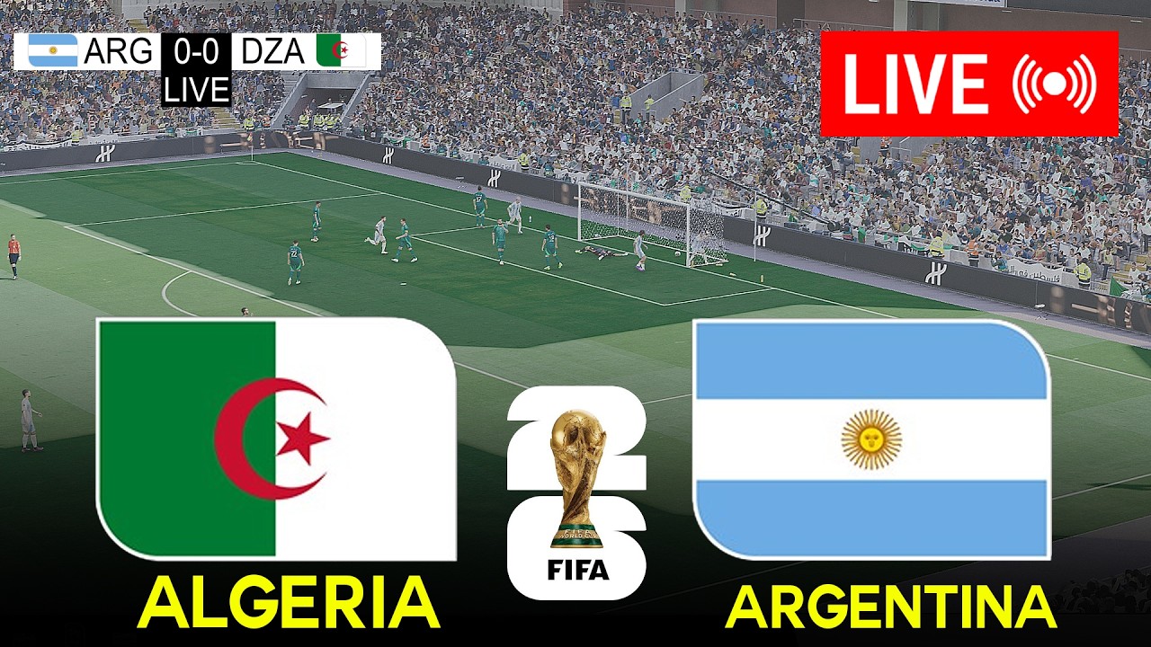 🔴LIVE NOW! Argentina vs Algeria | FIFA World Cup 2026 | Full Match eFootball Simulation