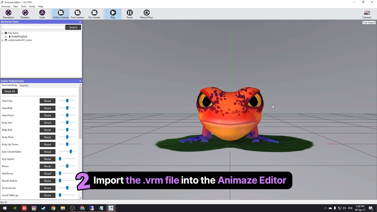 Animaze how-to: Import your .VRM avatar