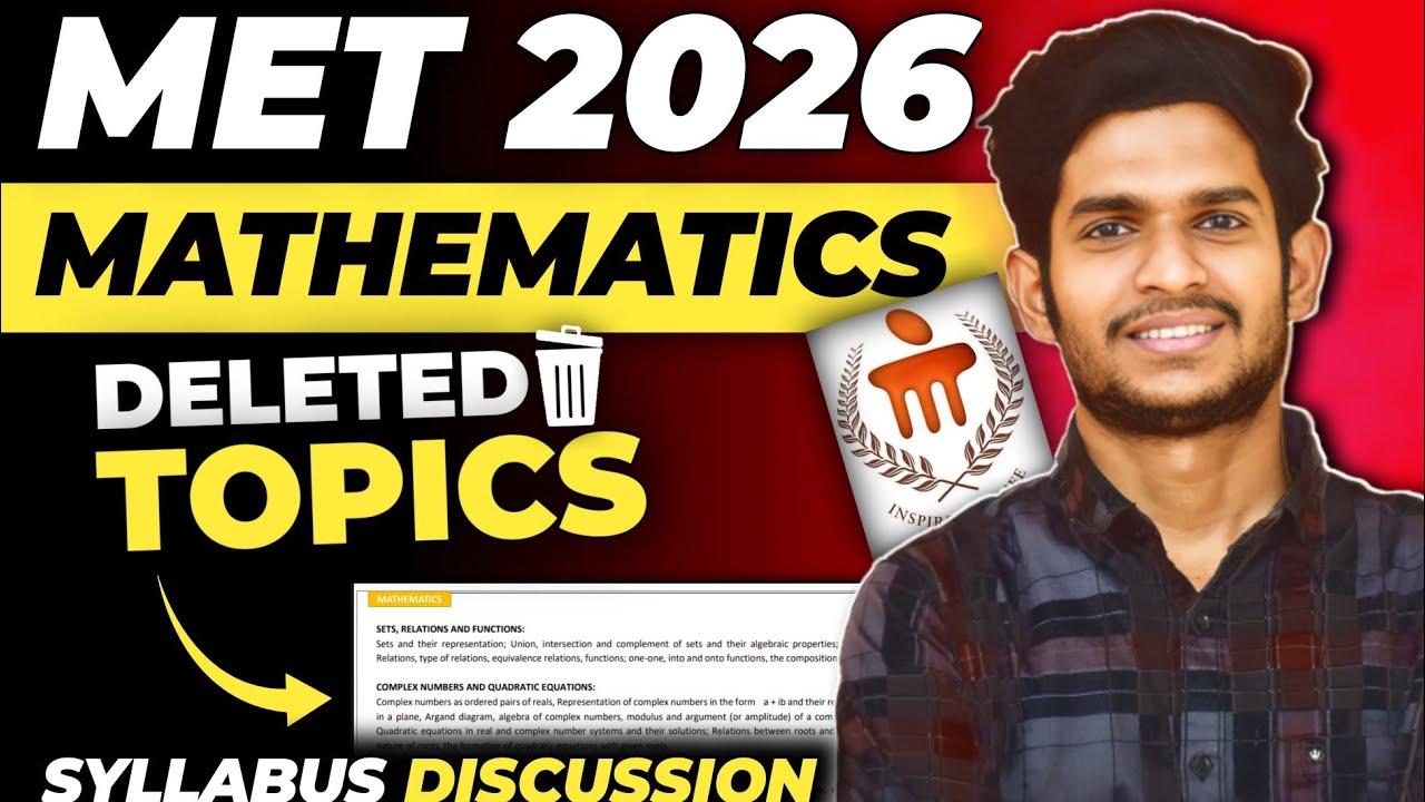 Manipal MET 2026 Mathematics Syllabus: Deleted & Added Chapters | Get a Top Rank!