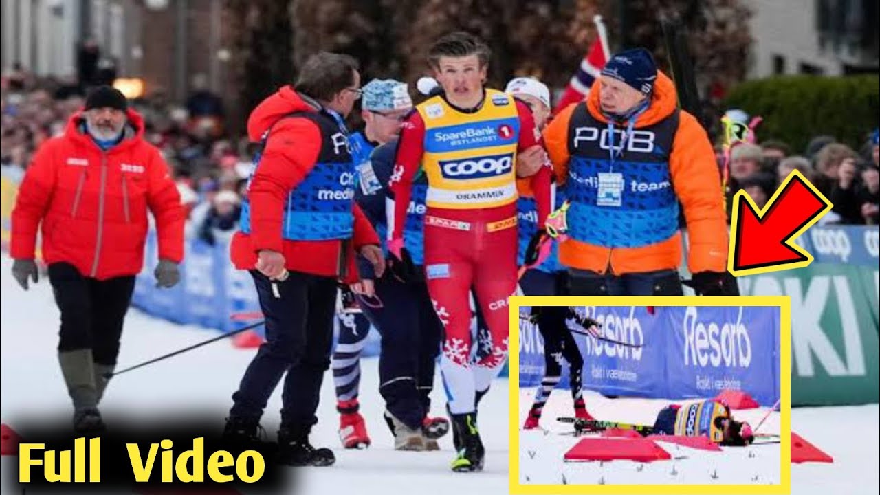 Johannes Høsflot Klæbo crash at FIS | Johannes Høsflot Klæbo crash Video 