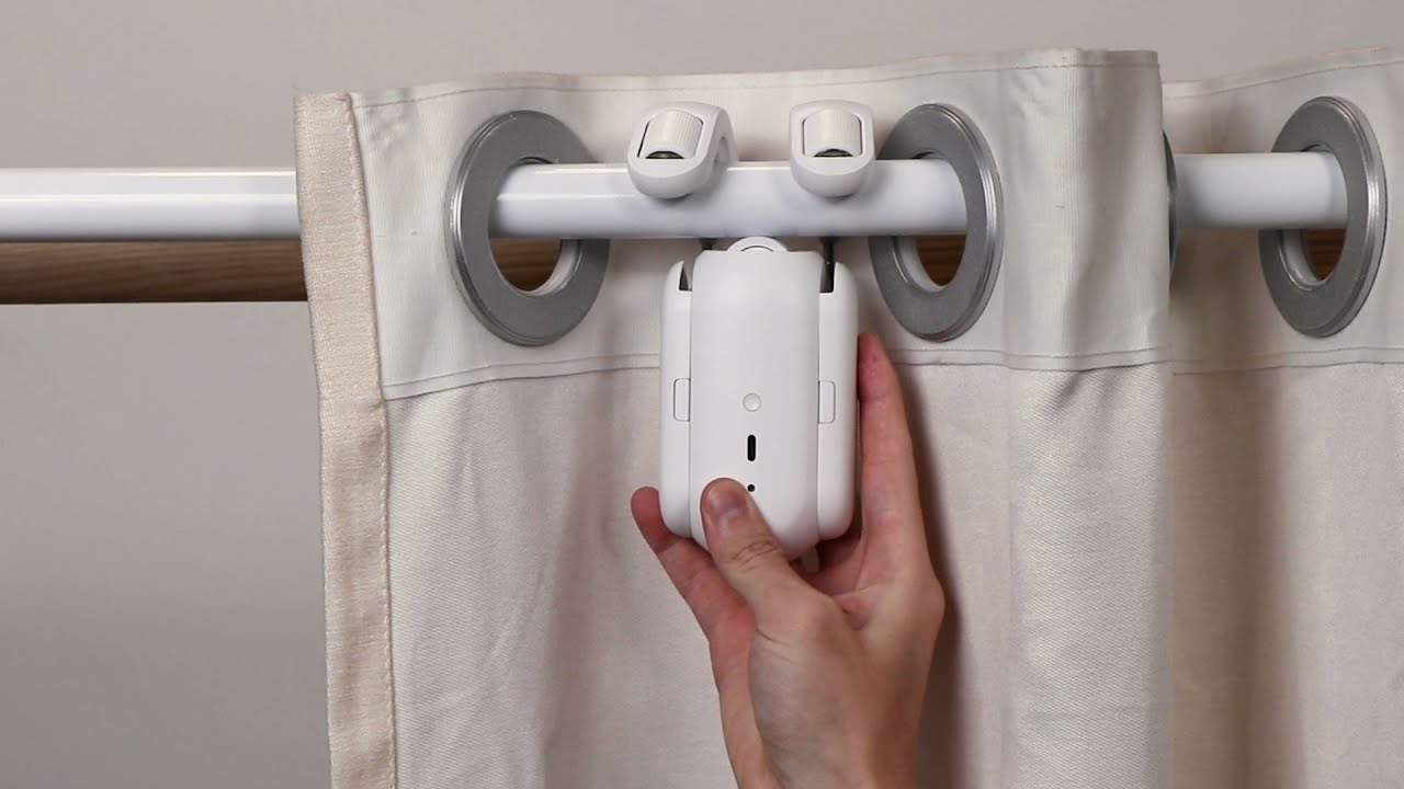How to install SwitchBot Curtain Rod 2 on Grommet Curtains