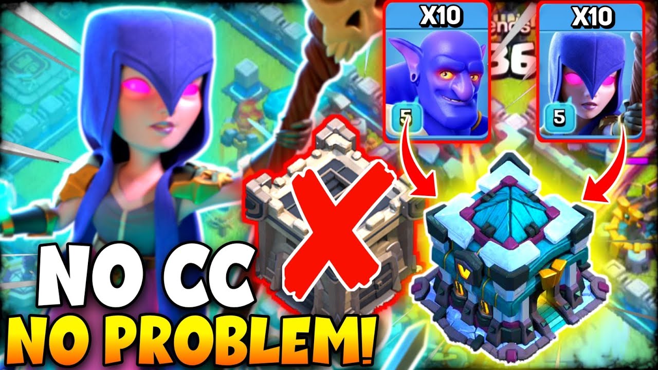 TH13 BoWitch Attack Strategy Without CC Troops | New Th13 Attack Strategy (Clash of Clans)