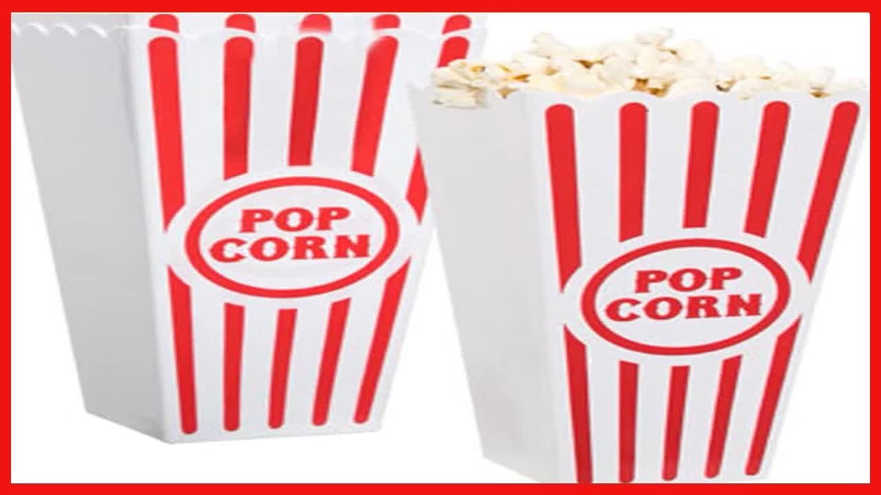 Great product -  Novelty Place Plastic Red White Striped Classic Popcorn Containers for Movie Night