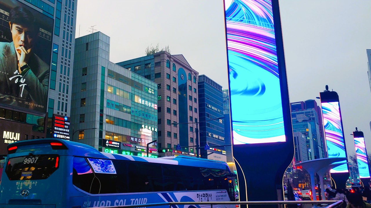 [4K] Gangnam-daero: Seoul’s Trendiest Street