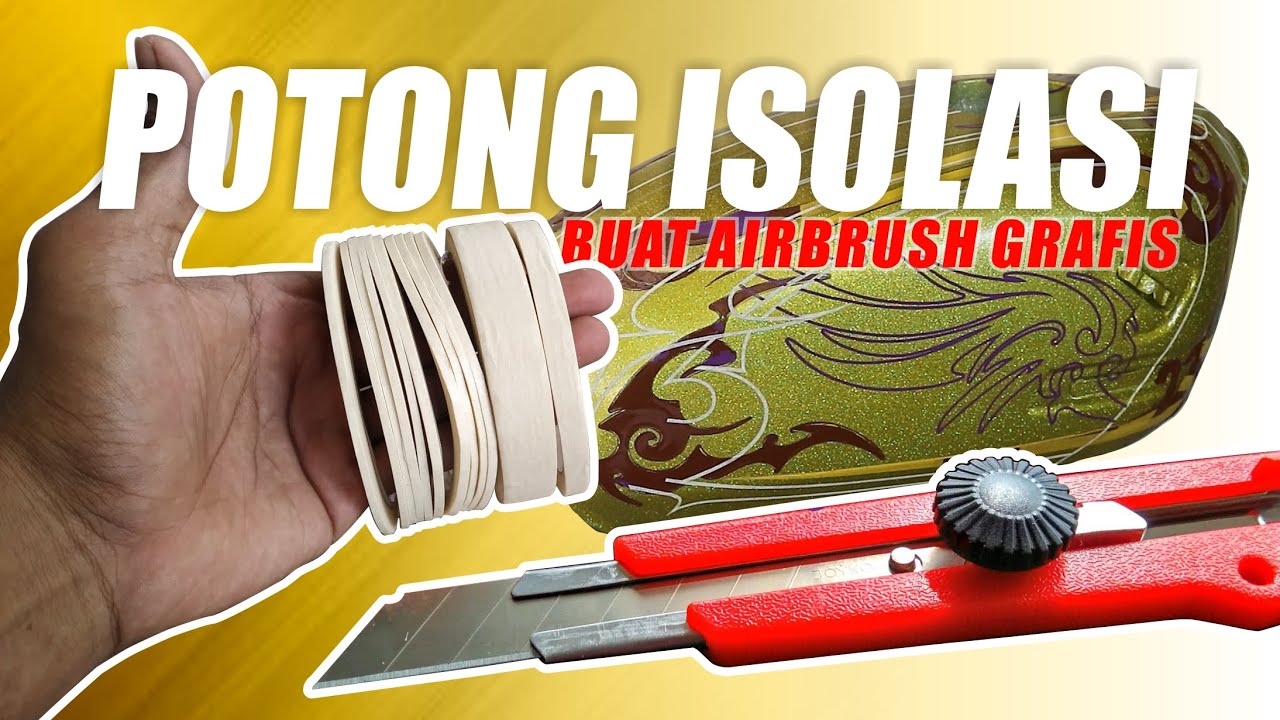 CARA POTONG ISOLASI KERTAS / MASKING TAPE BUAT AIRBRUSH GRAFIS