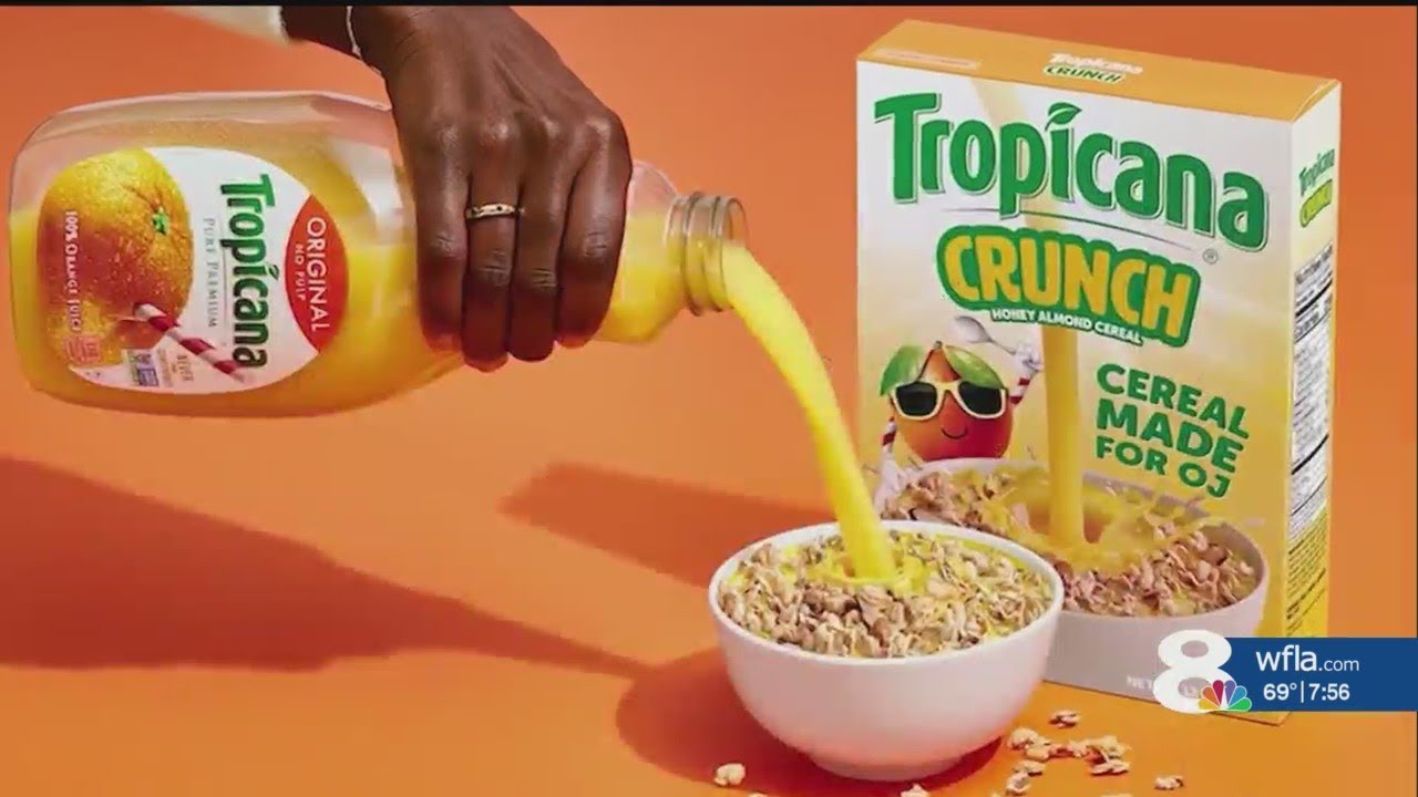 Bradenton-based Tropicana releasing cereal meant for orange juice