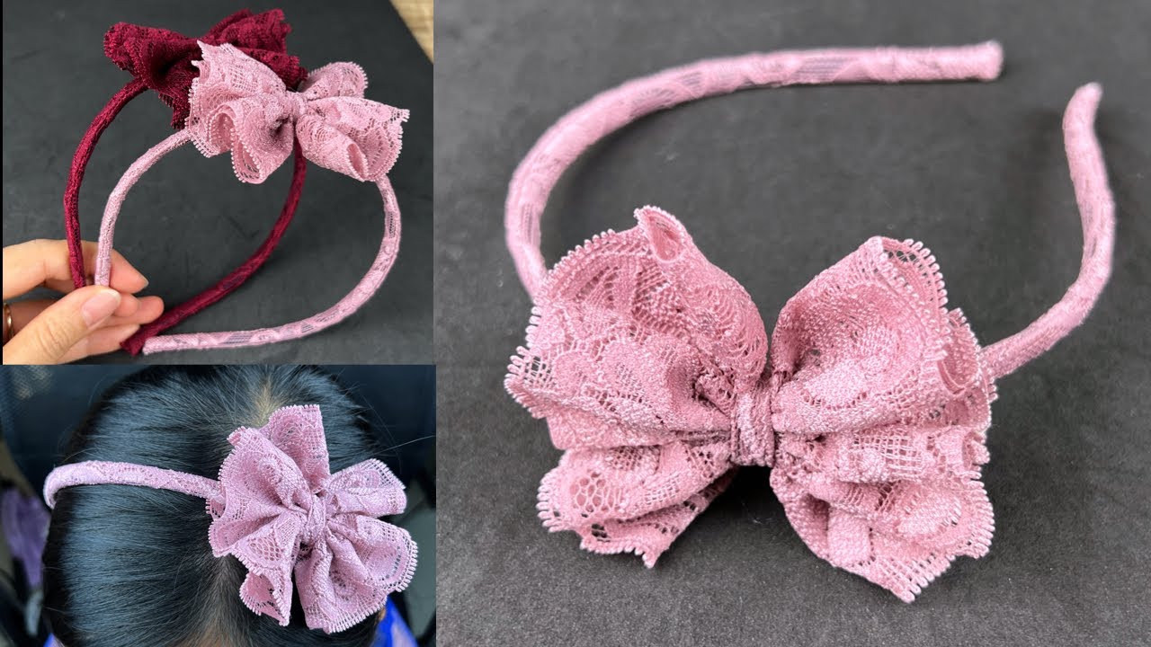 Beautiful Headband. How to make Lace fabric Headband. DIY Headband.